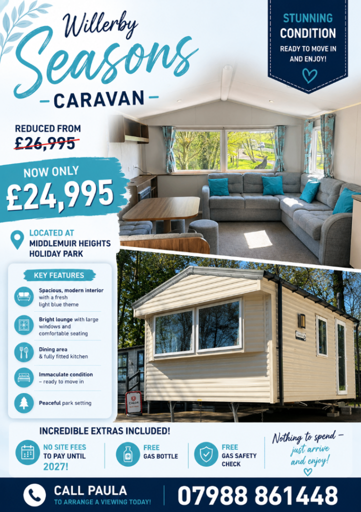 WILLERBY SEASONS 3 X BED | MIDDLEMUIR HEIGHTS| NO FEES TO PAU UNTIL 2027