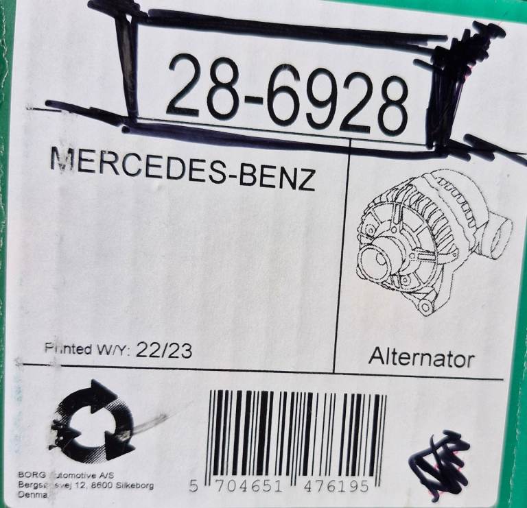 Mercedes Benz Alternator - Brand New, cheapest available