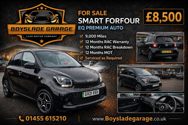 2021 smart forfour 60kW EQ Premium 17kWh 5dr Auto [22kWch] HATCHBACK Electric Automatic