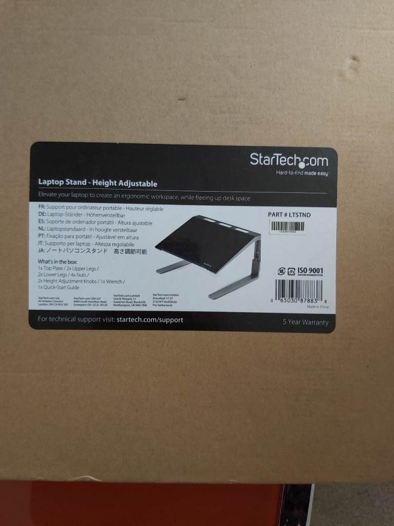 Laptop Stand - Height Adjustable, New in Box.