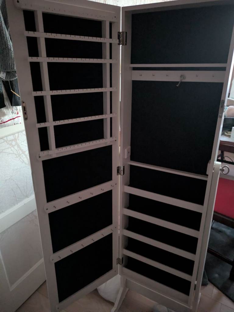 Full length mirrored jewellery cabinet