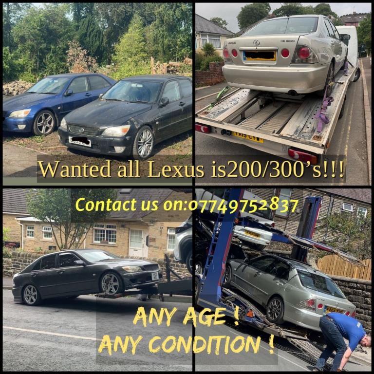 ALL LEXUS IS200/300!!!! TOP PRICES PAID!!!!