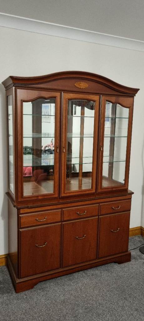 John E Coyle Cherry Wood Display Cabinet