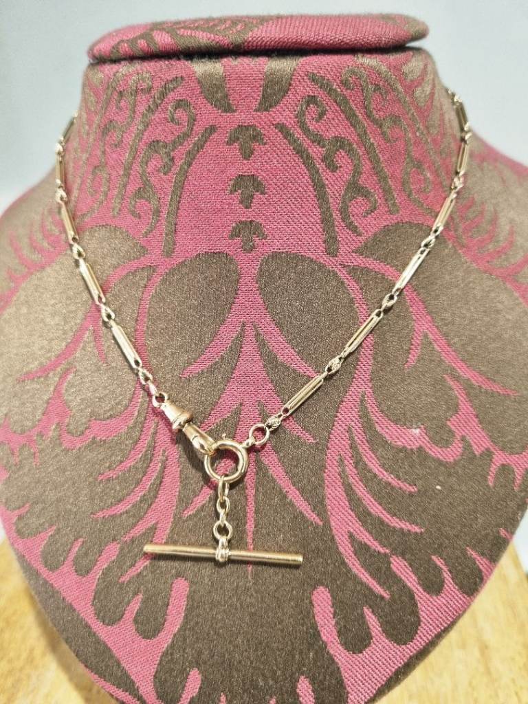 Gold 9ct Fetter link chain, bracelet. 