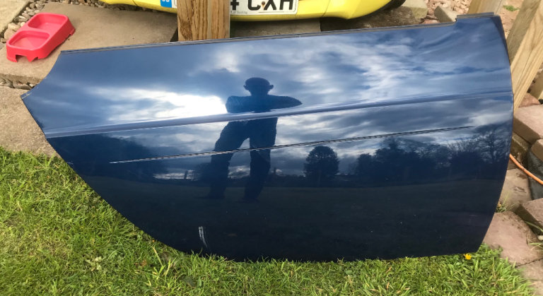 Smart Fortwo 450 RH / Drivers door panel - blue metallic - from an '04' reg car