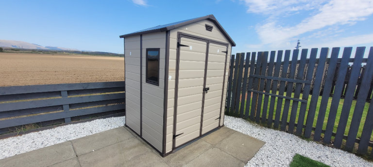 Keter Manor 6 by 5 feet Outdoor Plastic Garden Storage Shed Free Assembly & Delivery