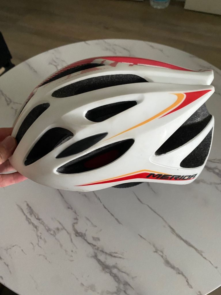 Merida Bike Helmet – White & Red | Good Condition
