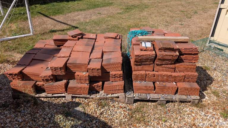 Over 1200 roof tiles