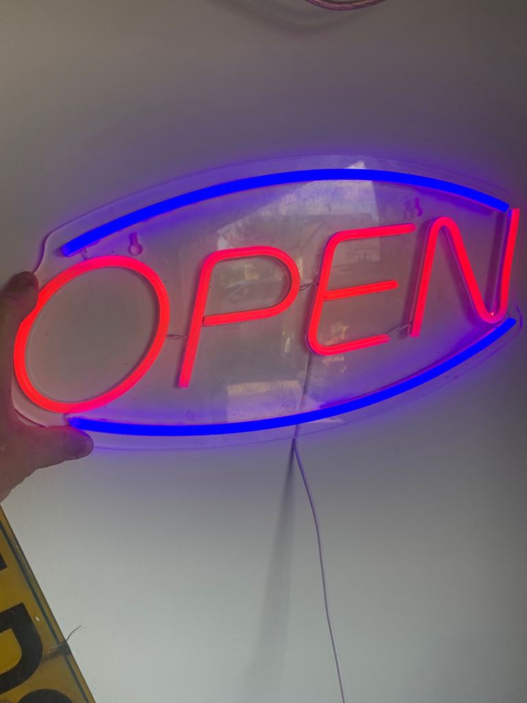 Open & coffee signs