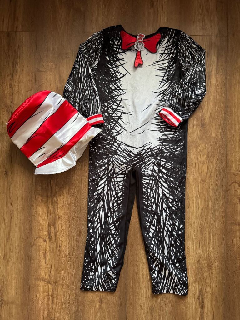 Dr Seuss Cat in the Hat Kids Fancy Dress Costume 7-8 Years