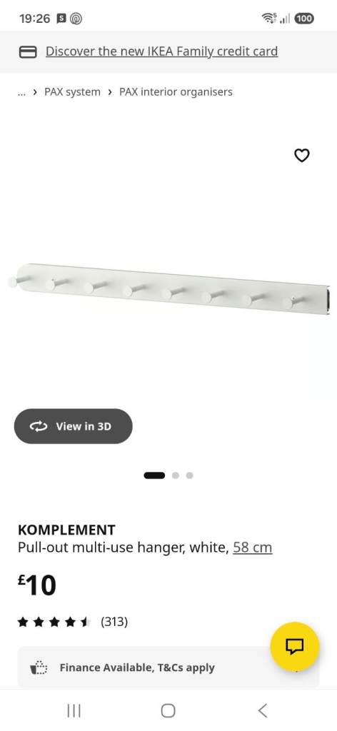 Ikea pull out rail