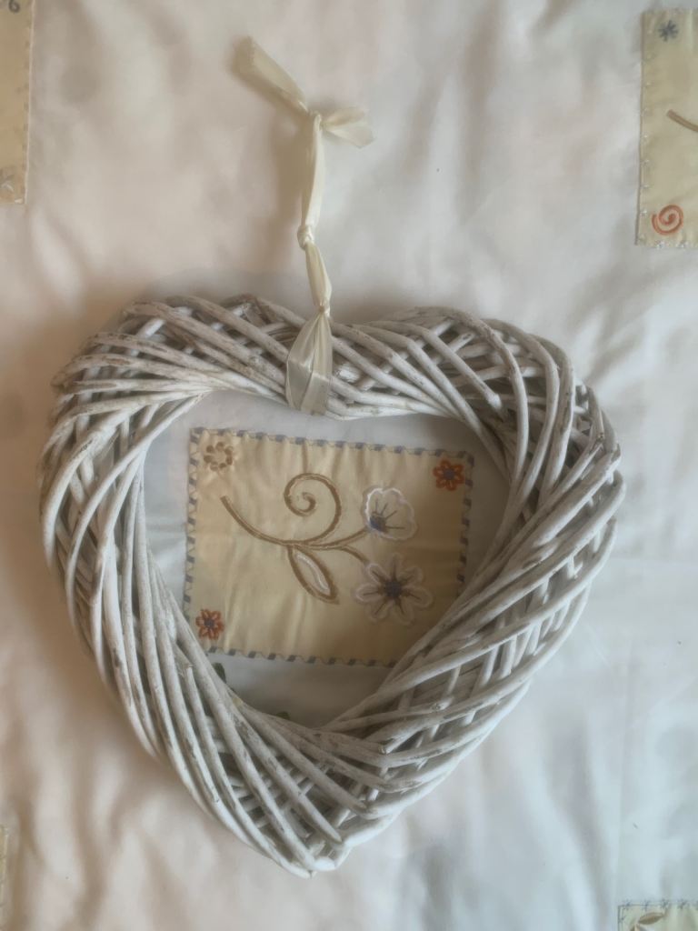 Heart and Round Wicker wreaths - £5 each