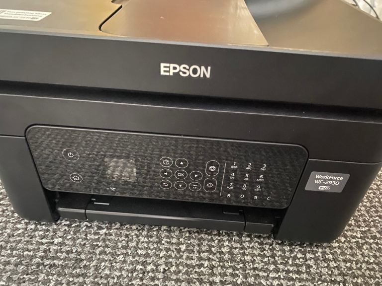 Epson WorkForce WF-2950 Printer – Black, Good Condition