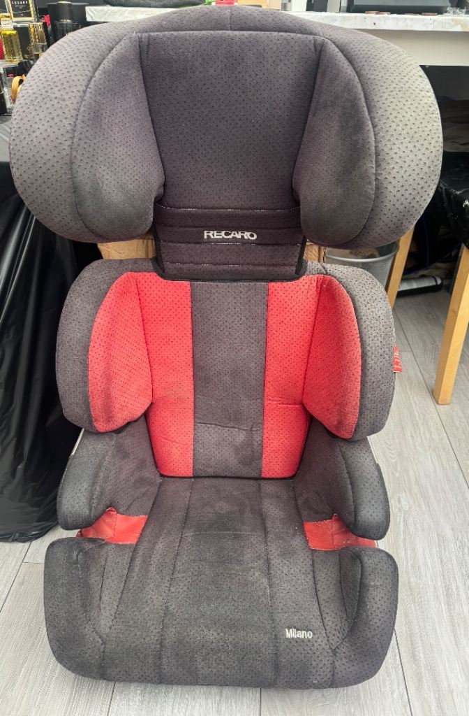 image for Red and black Recaro milano car seat 