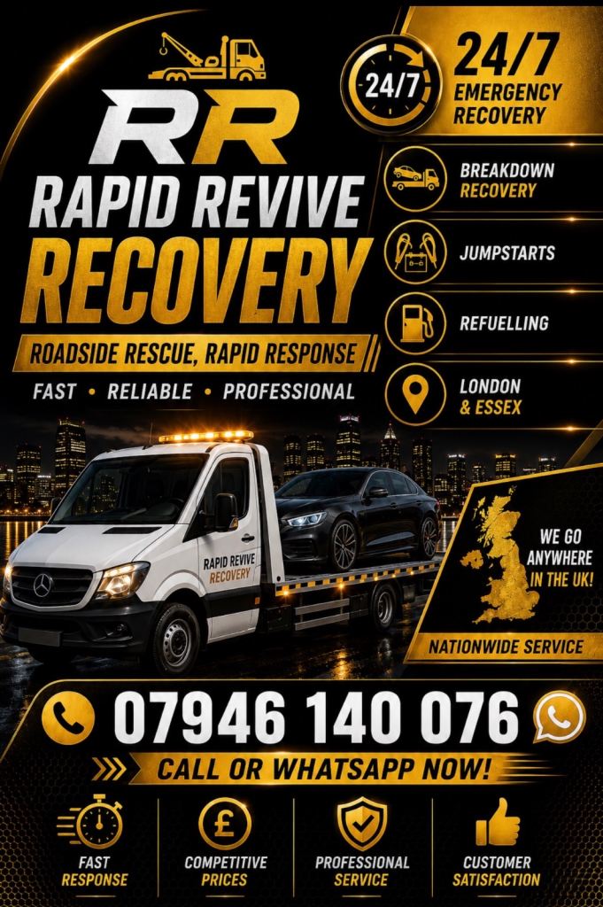 CAR RECOVERY JUMP STARTS REFUELLING 