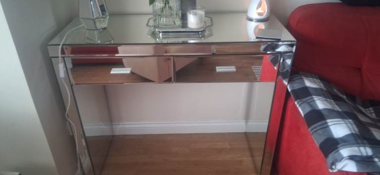 Mirrored Glass dressing / console table