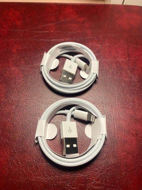 USB A to 8 Pin Charging Cable for iPhone Fast Charging Durable TPE 1 meter 2 pcs