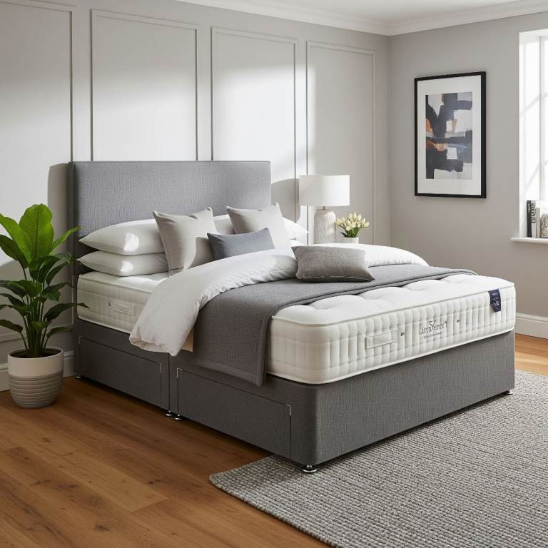 image for Premium Divan Bed Set with Memory Foam Mattress and Large Storage Space