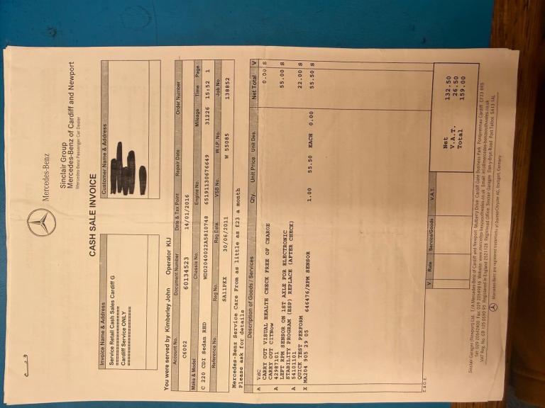 2011 Mercedes-Benz C Class C220 CDI BlueEFFICIENCY Sport 4dr Auto SALOON DIESEL Automatic