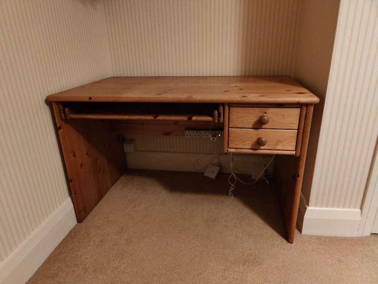image for Solid pine wood desk.
