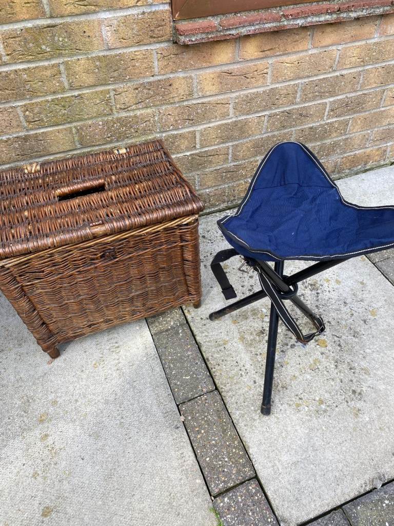 image for Fishing basket ,stool and chair  good condition