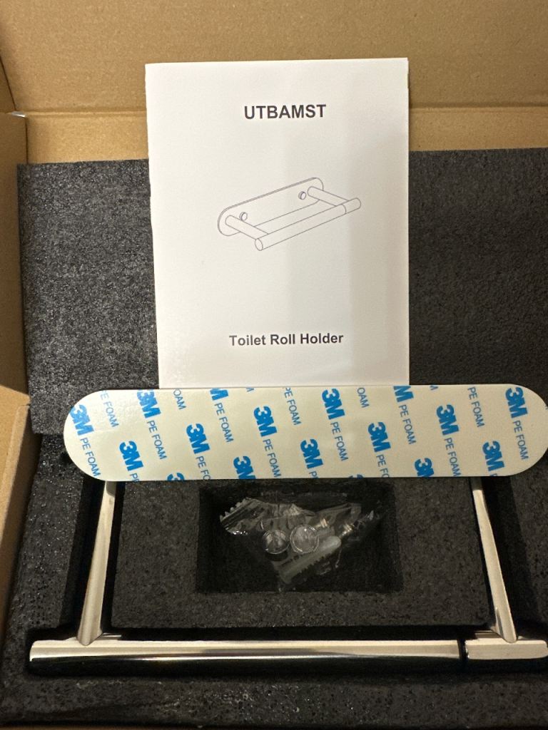 UTBAMST Toilet Roll Holder - New, Chrome Finish