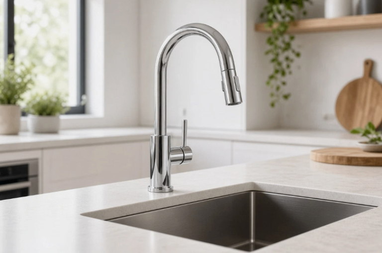 KT41 Chrome Kitchen Mixer Tap Brand New