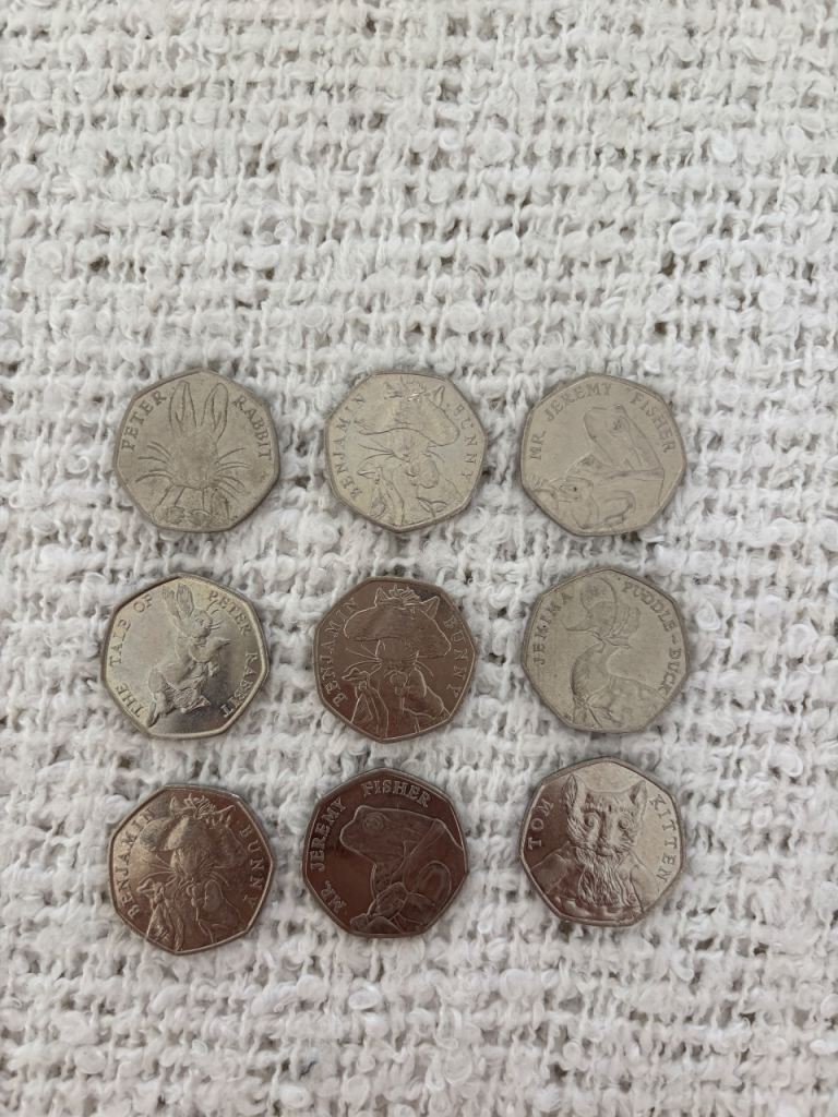Beatrix Potter 50p coin collection - Peter Rabbit & Friends