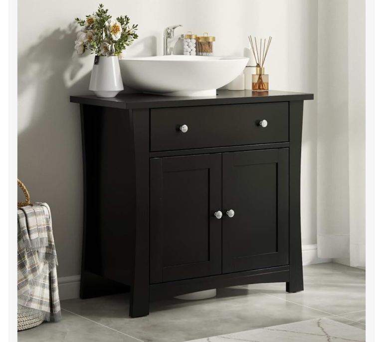 brand new under sink black bathroom vanity unit cabinet 