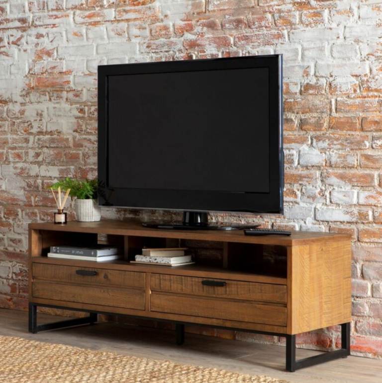 Dunelm Jackson Wide TV cabinet Stand Brown
