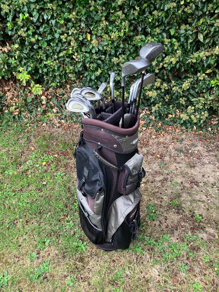 Men’s Golf Clubs Ideal Starter set Progen Woods Vantage Irons Fazer Putter Wilson Cart Bag 