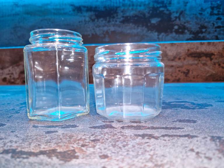 305 Ex Display Jam Jars (no lids - crafting/storage/mini vases)