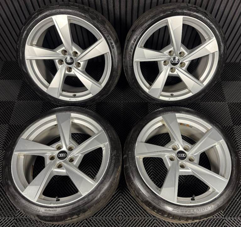 19'' GENUINE AUDI A4 S LINE SILVER B8 B9 ALLOY WHEELS ALLOYS TYRES