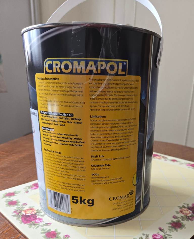 Tin cromapol roof sealant