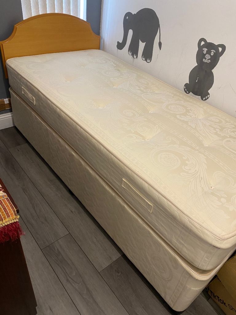 Single bed with mattress and very useful storage drawers