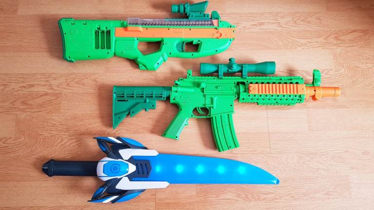 Large collection of Nerf, X-shot and other blasters