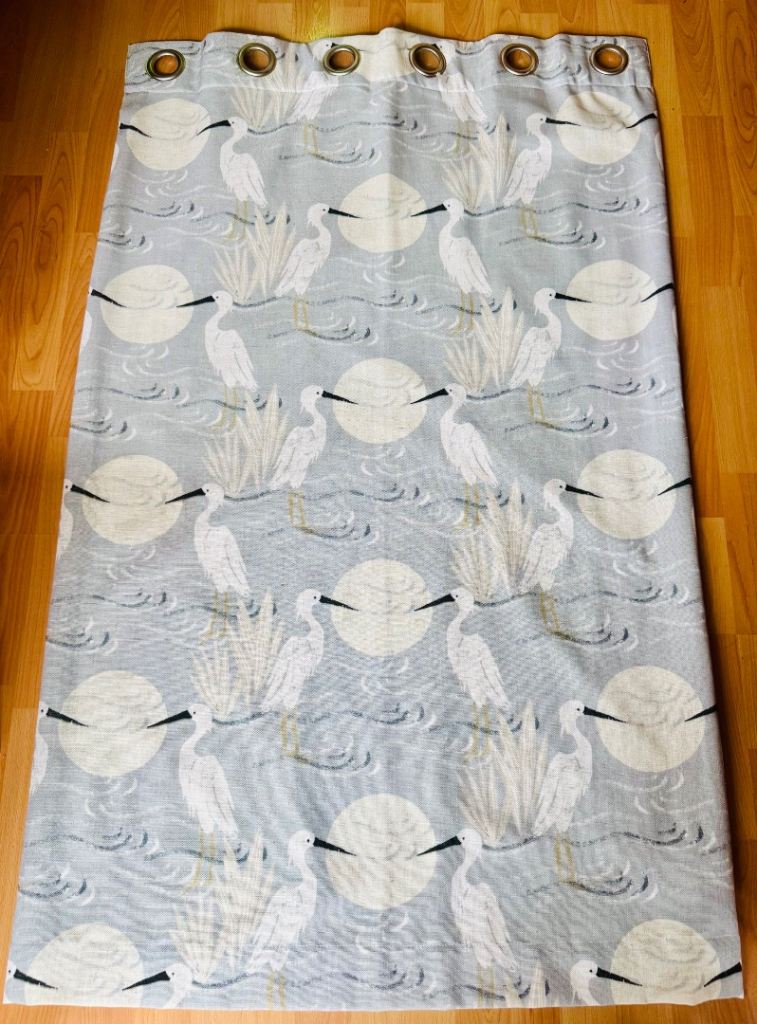 Custom pair of eyelet curtains 
