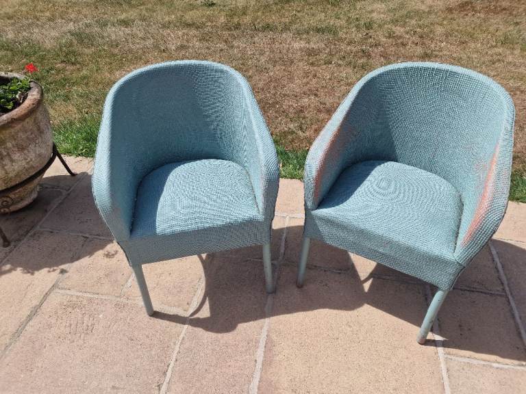 Vintage Lloyd Loom Style Chairs - Two