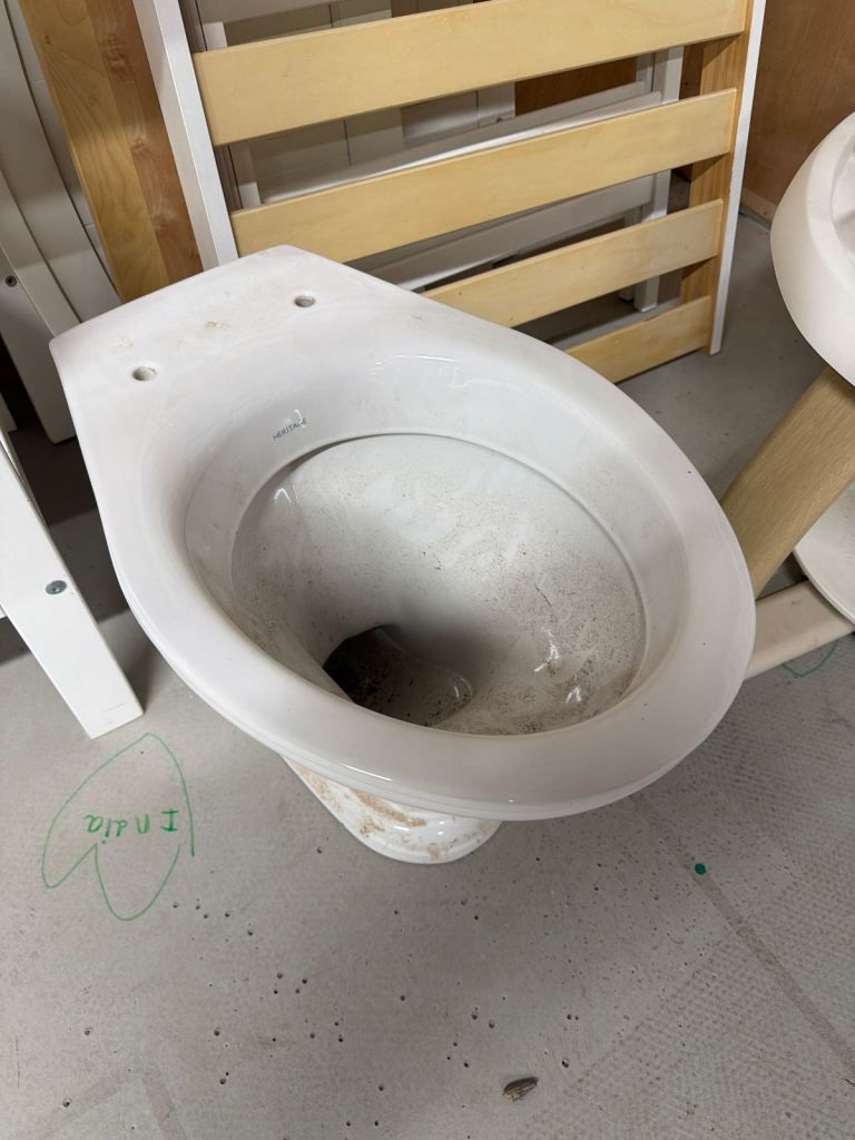 White Ceramic Toilet Pan – Fair Condition