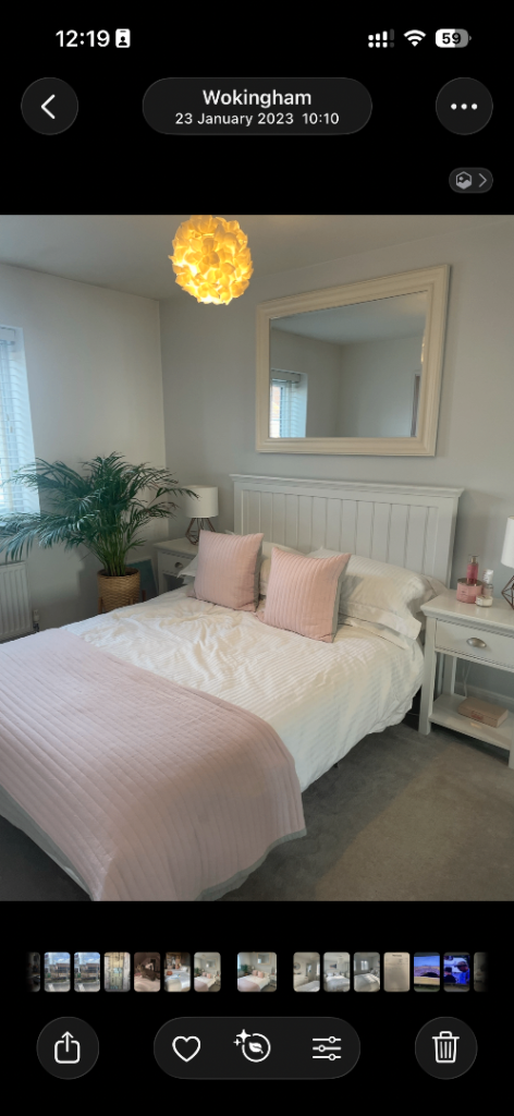 Double bed frame and mattress 