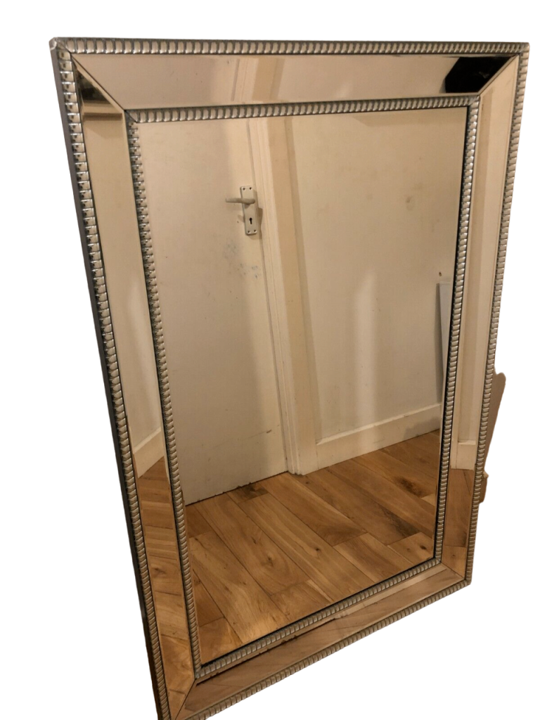 Bevelled wide angle mirrored effect Reflect wall mirror 120x80x5 Paddington