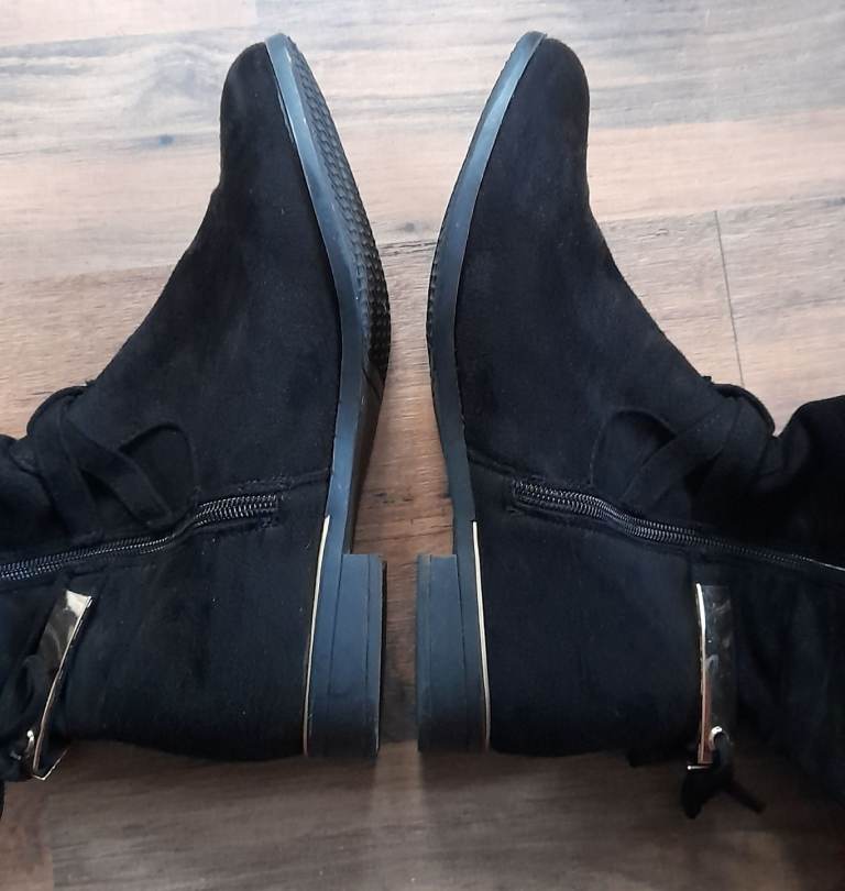 Faux Suede Riding Boots