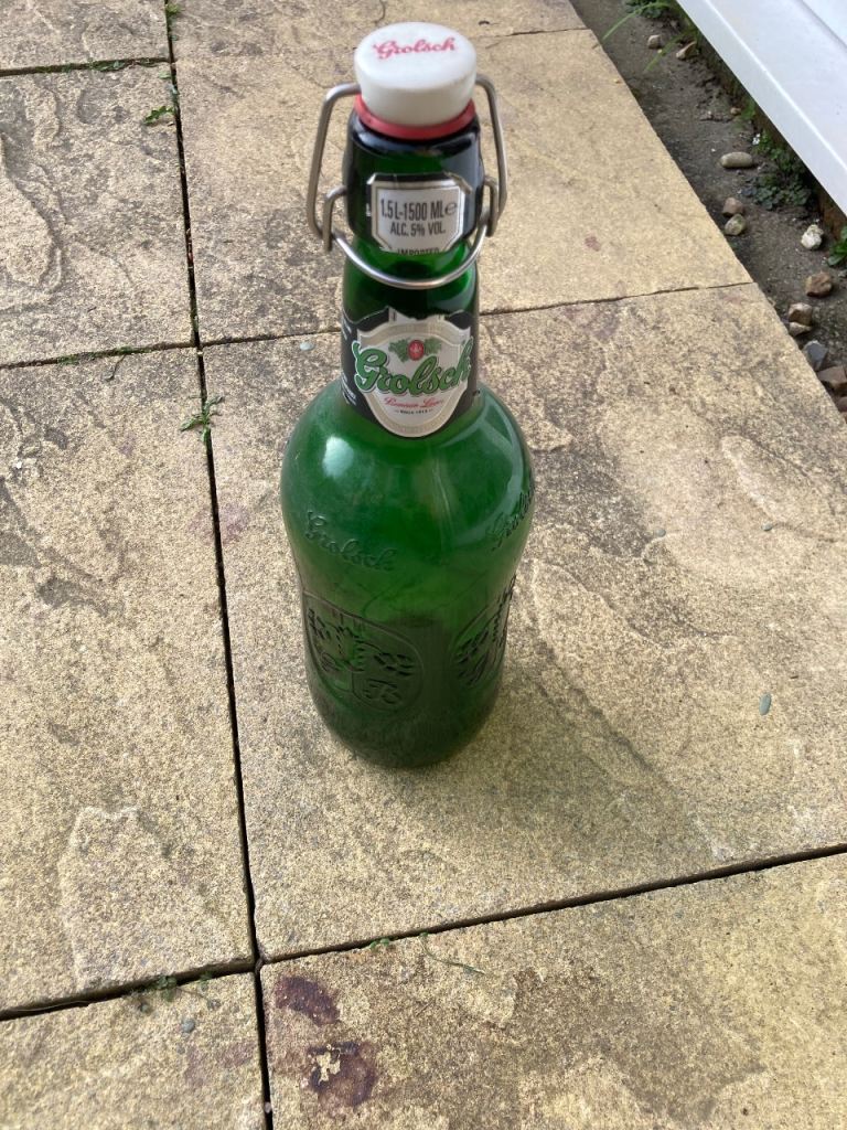 Large Grolsch Swing Top Bottle - Green Glass