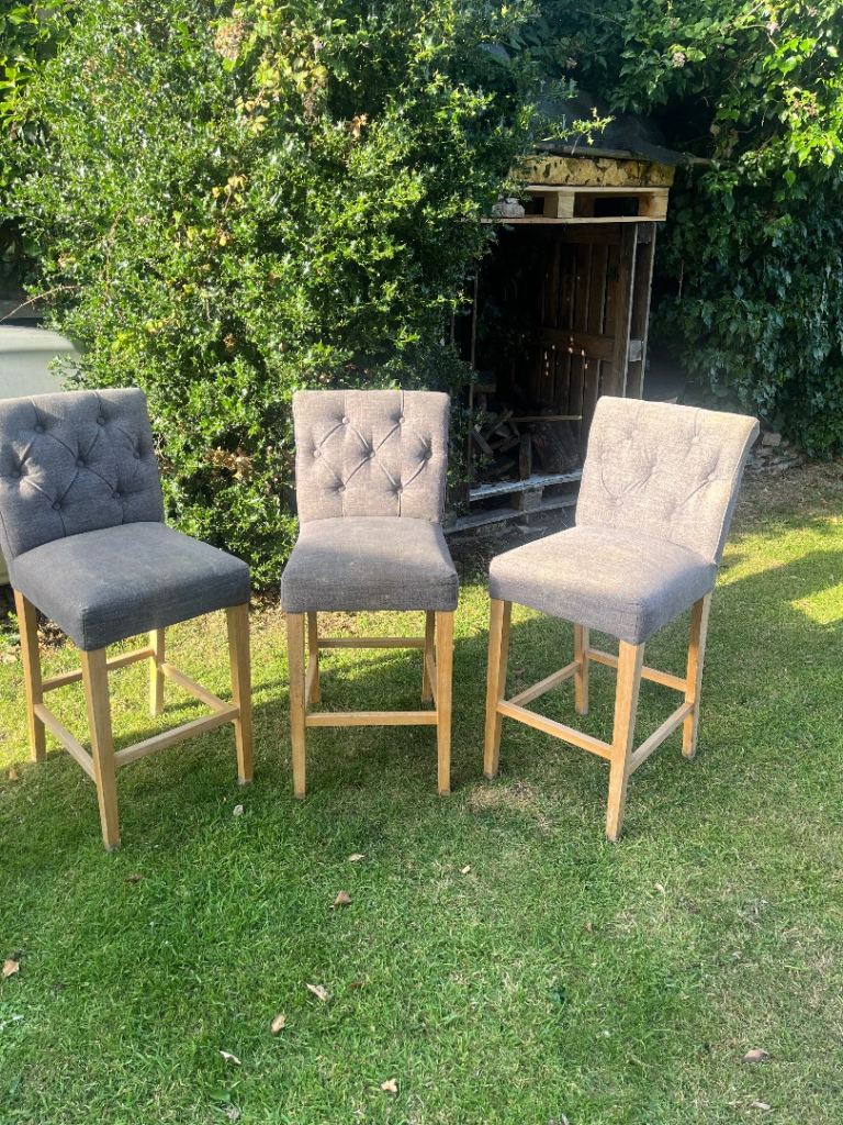 Charcoal grey breakfast bar stools