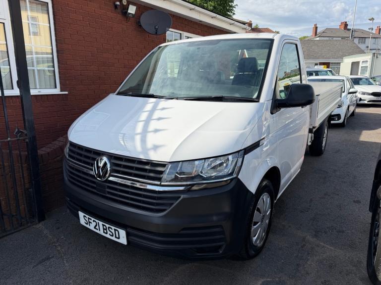 2021 21 VOLKSWAGEN TRANSPORTER 2.0 TDI T30 DROPSIDE LWB WHITE 1 OWNER