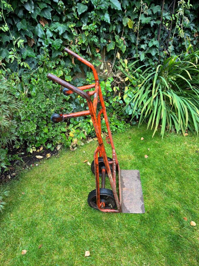Sturdy Orange Sack Truck / Trolley – Fair Condition