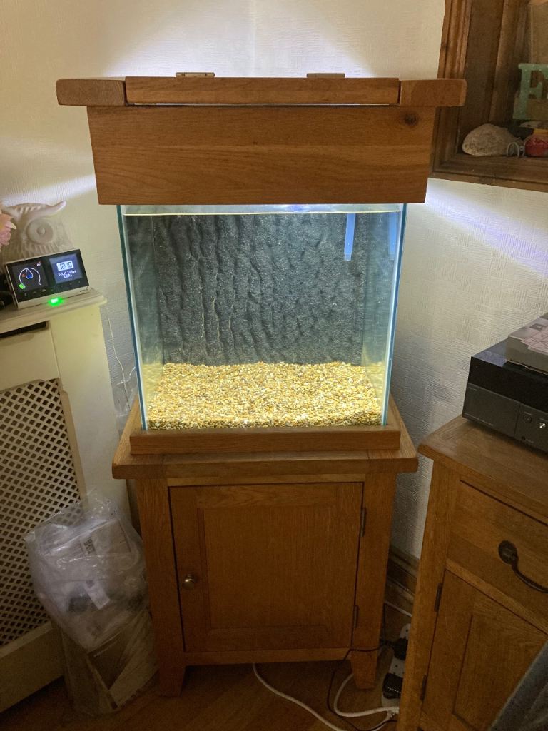Oak Cube Fish Tank 