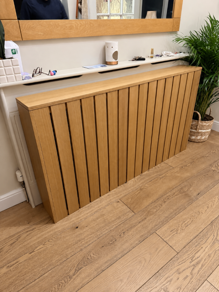 Radiator cover wooden slats 150cm 