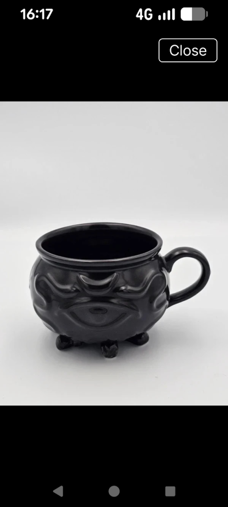 Rogue + Wolf Witch Cauldron Mug - Black, New