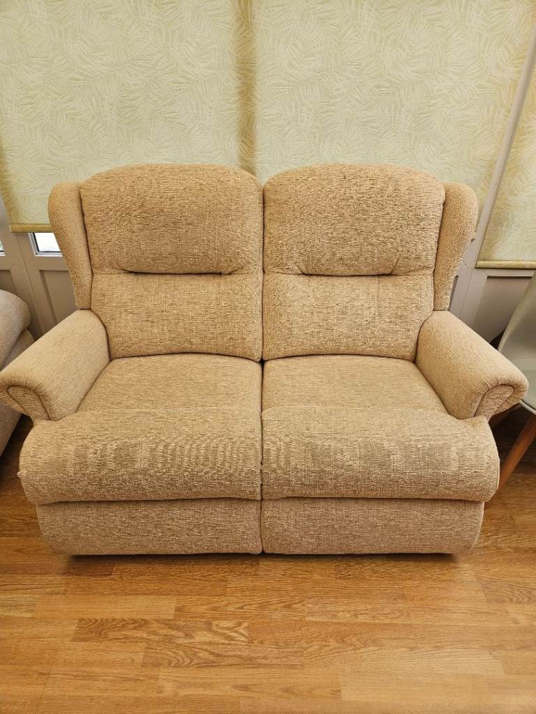 🛋️ 3-Piece Sofa Suite – Double Sofa + 2 Armchairs – Beige/Cream